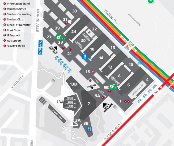 Map Maersk Tower - University of Copenhagen